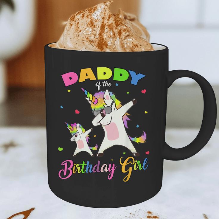 Daddy Of The Birthday Girl Dabbing Unicorn Princess And Dad Graphic Print Coffee Mug