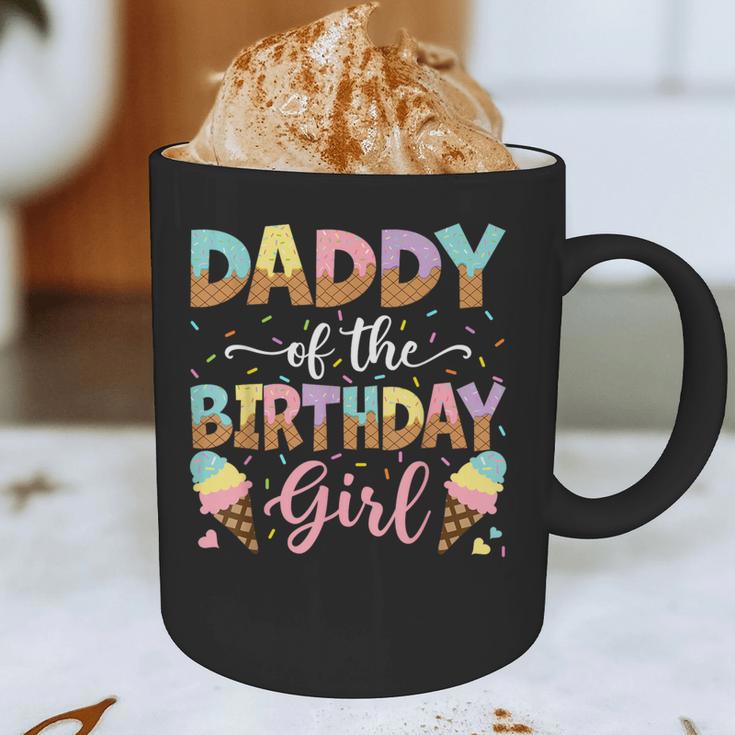 Daddy Of The Birthday Girl Ice Cream Lover Party Graphic Print Coffee Mug