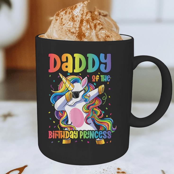 Daddy Of The Birthday Princess Girl Dabbing Unicorn Dad Graphic Print Coffee Mug