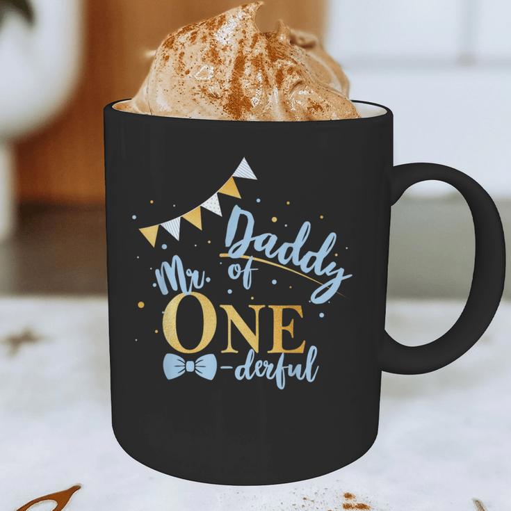 Daddy Of Mr One-Derful Party Blue-Gold Dad Boy 1st Birthday Graphic Print Coffee Mug