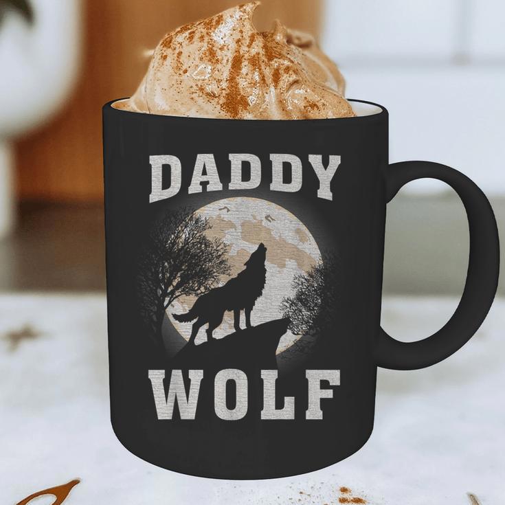 Daddy Wolf Wolves Dad Moon Fathers Day Graphic Print Coffee Mug