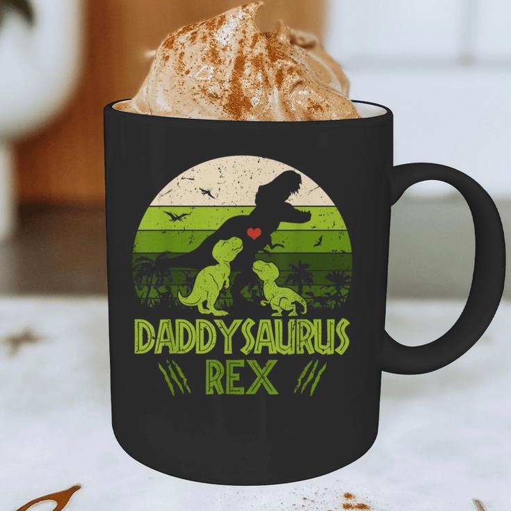Daddysaurus Rex 2 Kids Sunset Tshirt For Fathers Day Graphic Print Coffee Mug