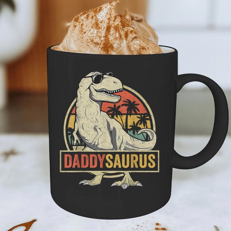 Daddysaurus Shirt T-Rex Dad Dinosaur Graphic Print Coffee Mug