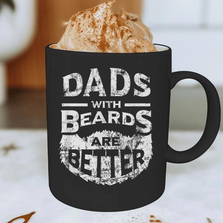 Dads With Beards Are Better Distressed Graphic Print Coffee Mug