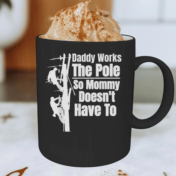Dads Electrical Lineman Gear Husband & Lineman Wife Graphic Print Coffee Mug