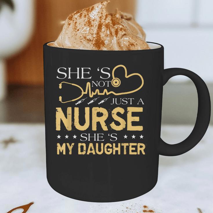 My Daughter Is A Nurse Proud Nurse's Mom Dad RN LPN Family Graphic Print Coffee Mug