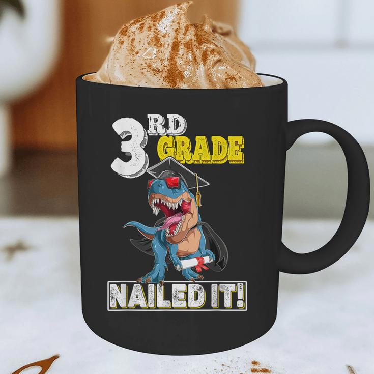Dinosaur Graduation Cap Gown 3rd Grade Graduate Nailed It Graphic Print Coffee Mug