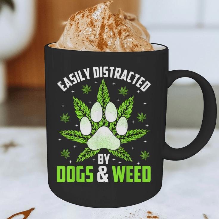 Dogs And Weed Dad Mom Dog Lover Cannabis Marijuana For Men Women Graphic Print Coffee Mug
