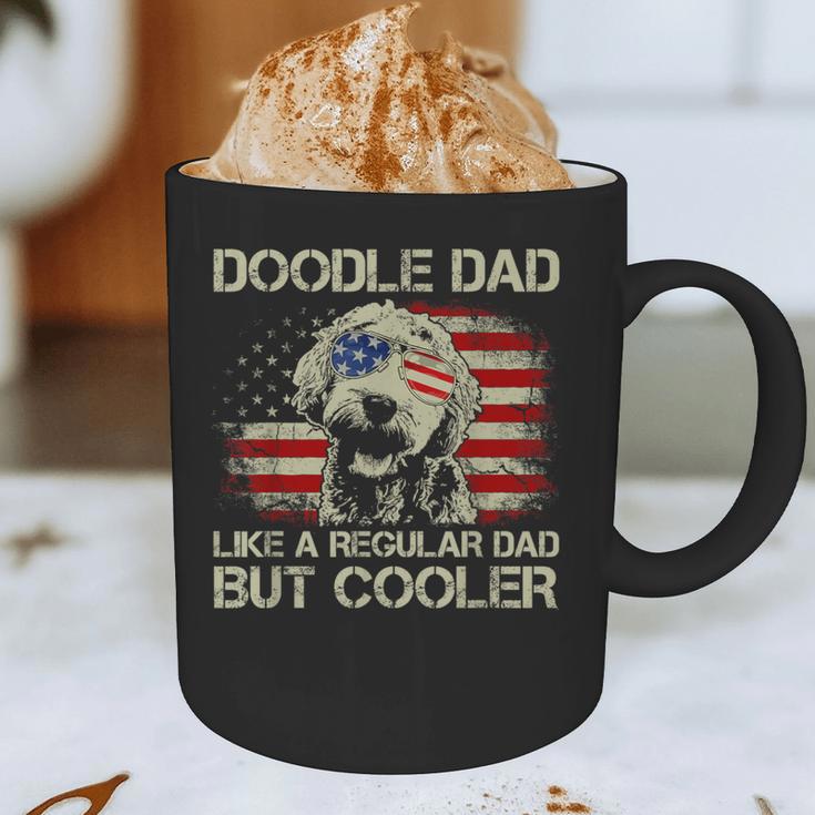 Doodle Dad Goldendoodle Regular Dad But Cooler American Flag Graphic Print Coffee Mug