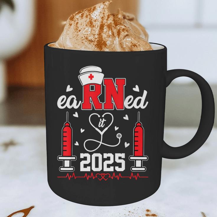 Earned It 2025 For Nurse Graduation Or RN LPN Class Of 2025 Graphic Print Coffee Mug
