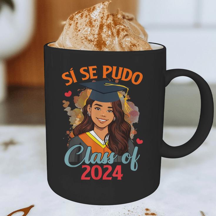 Educated Latina Graduation Day Grad Si Se Pudo Class Of 2024 Graphic Print Coffee Mug