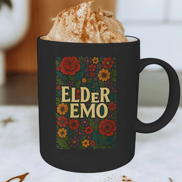 Elder Emo Floral Gothic Vintage Nostalgia Graphic Print Coffee Mug