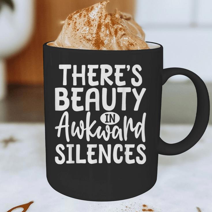 Embracing Awkward Silences Introvert Humor Antisocial Graphic Print Coffee Mug