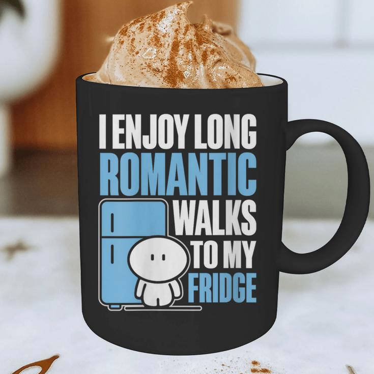 I Enjoy Long Romantic Walks To My Fridge Introvert Graphic Print Coffee Mug I Enjoy Long Romantic Walks To My Fridge Introvert Graphic Print Coffee Mug