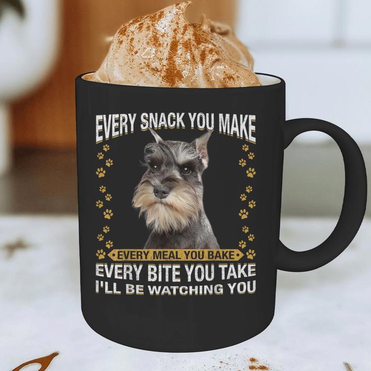 Every Snack You Make Miniature Schnauzer Dog Mom Dad Graphic Print Coffee Mug