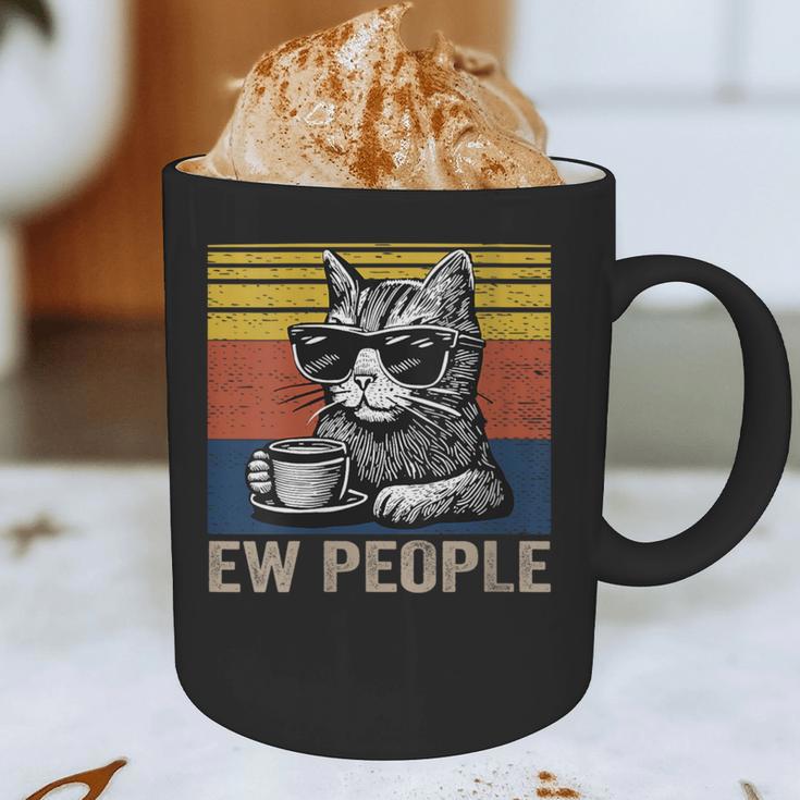 Ew People Introvert Cat Lover Crazy Vintage Cat Lady Graphic Print Coffee Mug Ew People Introvert Cat Lover Crazy Vintage Cat Lady Graphic Print Coffee Mug