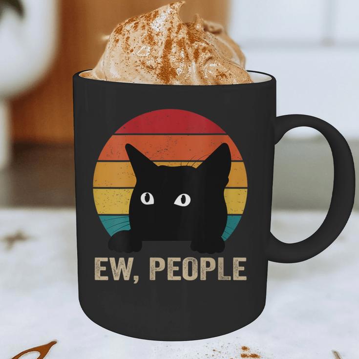 Ew People Introvert Cat Lover Cat Lady Vintage Graphic Print Coffee Mug