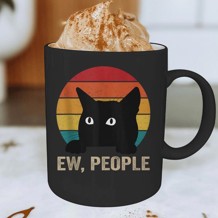Ew People Introvert Cat Lover Cat Lady Vintage Graphic Print Coffee Mug