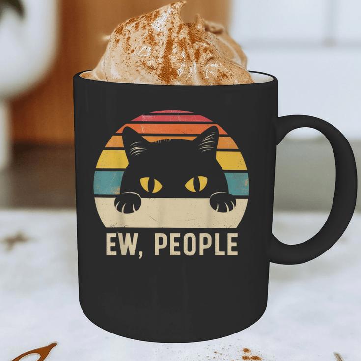 Ew People Retro Cat Vintage Anti-Social Introvert Graphic Print Coffee Mug Ew People Retro Cat Vintage Anti-Social Introvert Graphic Print Coffee Mug