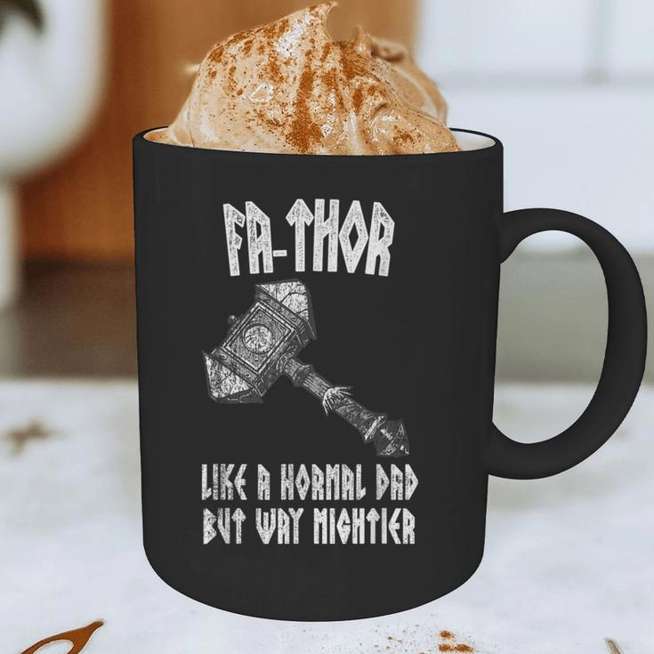 FA-Thor Like Dad Way Mightier Viking Father's Day Fathor Graphic Print Coffee Mug