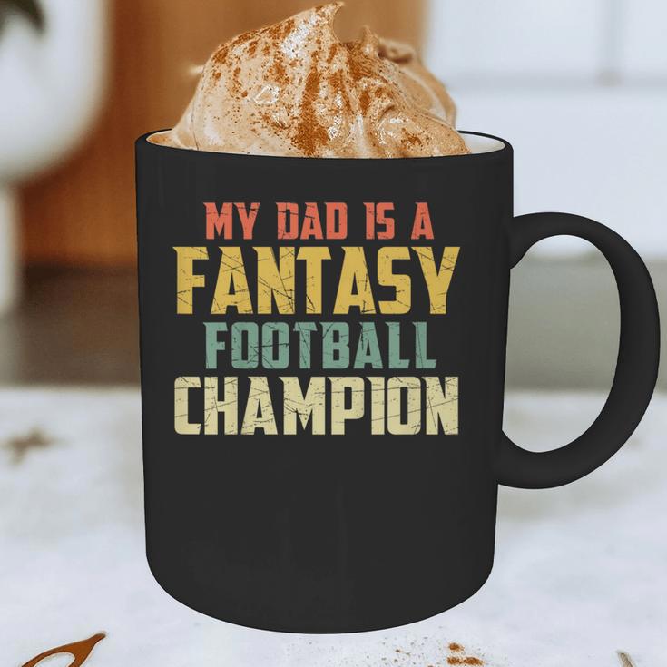 Fantasy Football Dad Champion Vintage Draft Party Graphic Print Coffee Mug