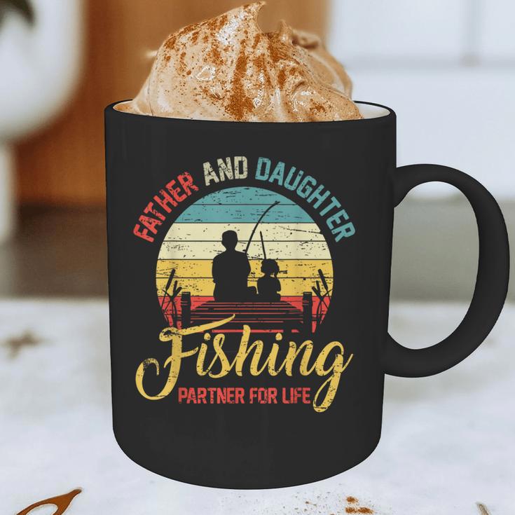Father Daughter Fishing Partner For Life Retro Matching Dad Graphic Print Coffee Mug