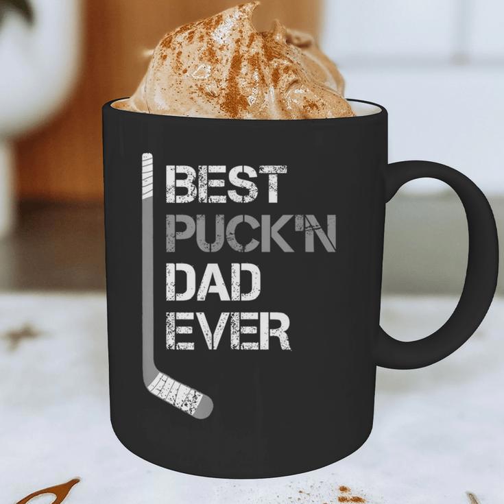 Father's Day Hockey Dad Best Puck'n Dad Ever Graphic Print Coffee Mug
