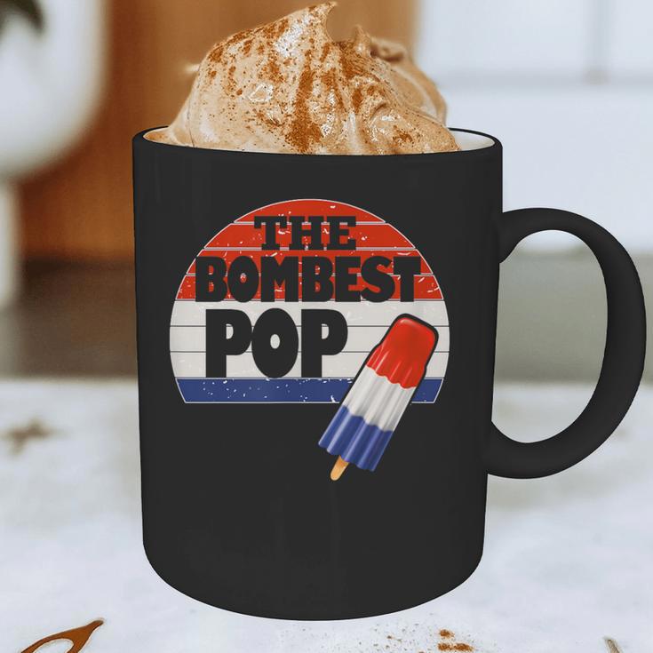 Fathers Day Shirt Cool Dad Bombest Pop Retro 80s Dad Graphic Print Coffee Mug