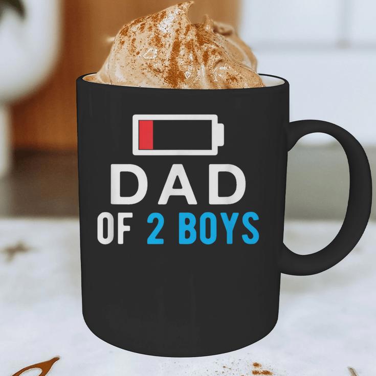 Father's Day Tee Dad Of 2 Boys Man Idea Graphic Print Coffee Mug