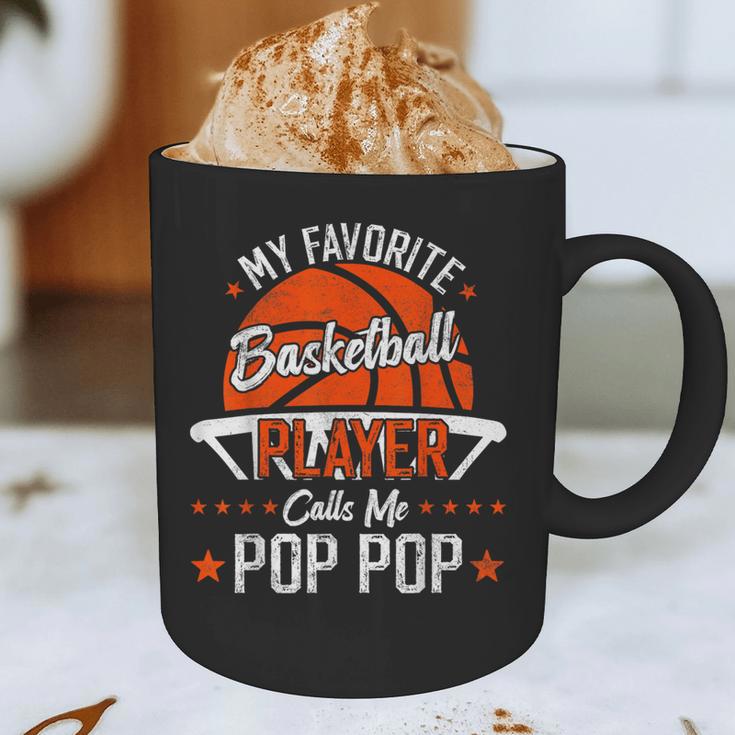 My Favorite Basketball Player Calls Me Pop Pop Funny Dad Graphic Print Coffee Mug