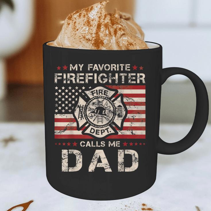 My Favorite Firefighter Calls Me Dad Fireman Father Saying Graphic Print Coffee Mug