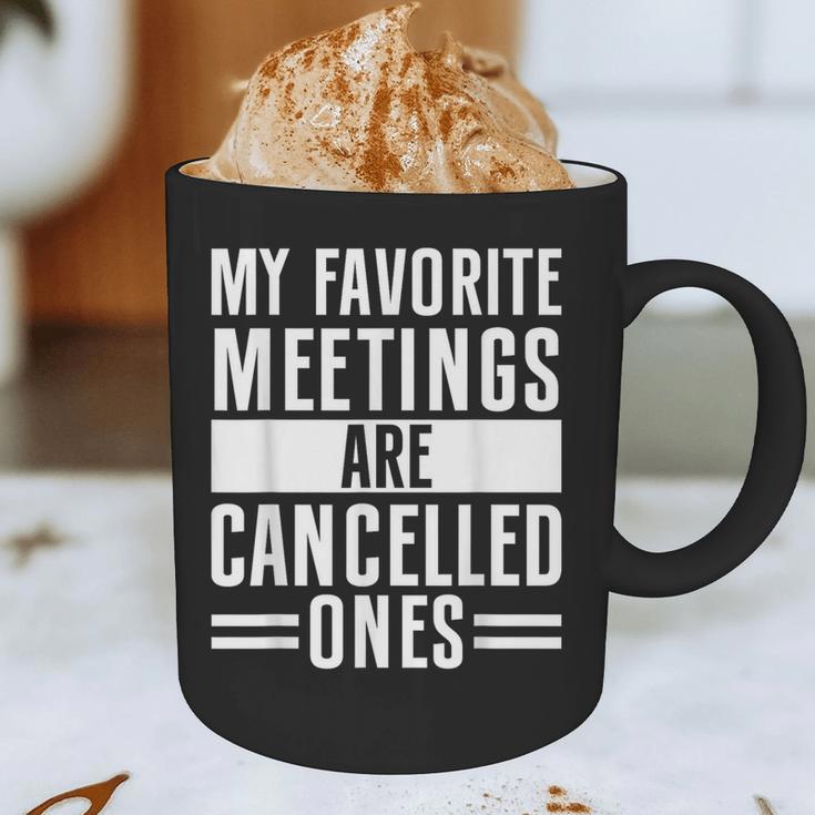 My Favorite Meetings Are Cancelled Ones Introvert Graphic Print Coffee Mug