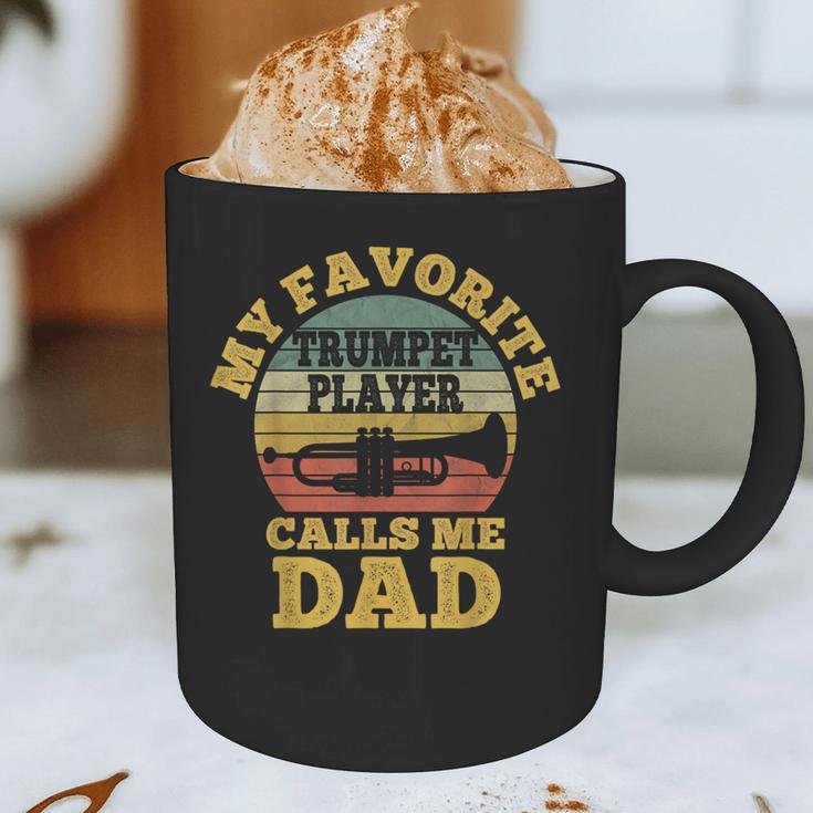 My Favorite Trumpet Player Calls Me Dad Father Vintage Graphic Print Coffee Mug