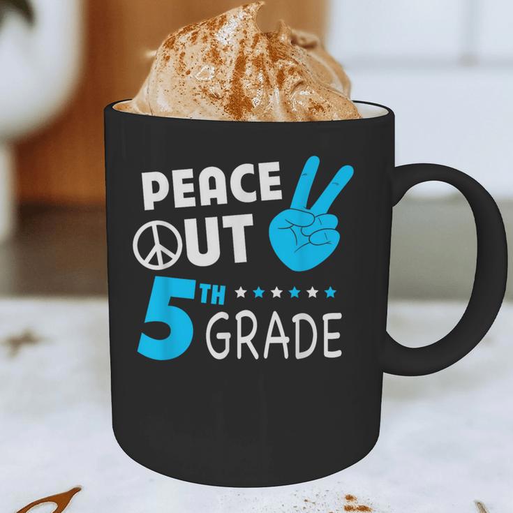 Fifth Grade Graduation Peace Out 5th Grade Boys Graphic Print Coffee Mug