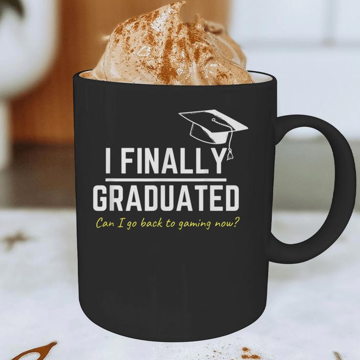 I Finally Graduated Back To Gaming Gamer Graduation Graphic Print Coffee Mug