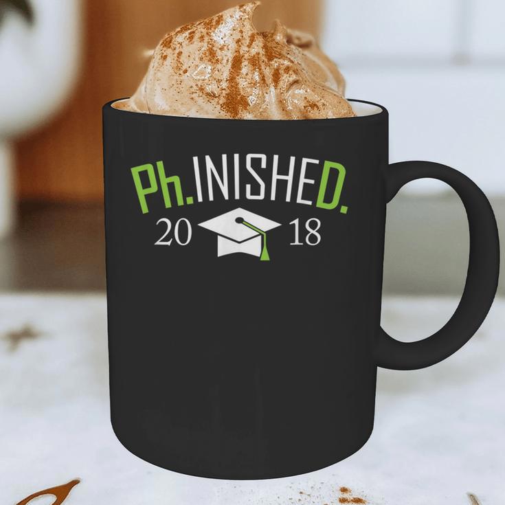 Finished PhD PhInished 2018 Graduation Shirt Graphic Print Coffee Mug