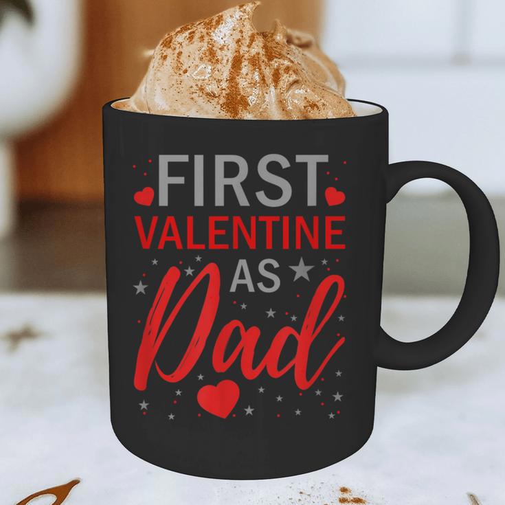 My First Valentine As Dad 2025 For a Proud New Father Graphic Print Coffee Mug My First Valentine As Dad 2025 For a Proud New Father Graphic Print Coffee Mug