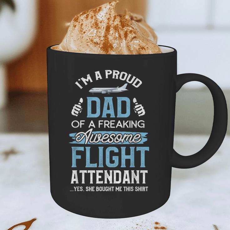 Flight Attendant Shirt For Dad Father Flight Attendant Graphic Print Coffee Mug