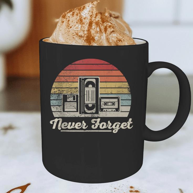 Never Forget Retro Nostalgia Vintage Cassette Graphic Print Coffee Mug