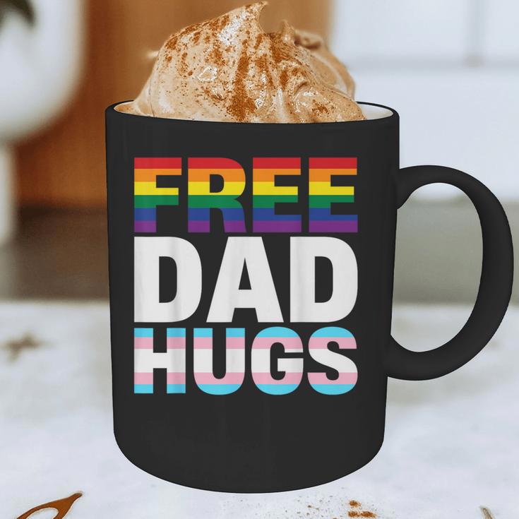 Free Dad Hugs Pride Flag Month LGBTQ Transgender Support Graphic Print Coffee Mug Free Dad Hugs Pride Flag Month LGBTQ Transgender Support Graphic Print Coffee Mug