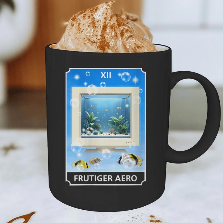 Frutiger Aero Aesthetic Tech Computer Aquarium Tarot Card Graphic Print Coffee Mug