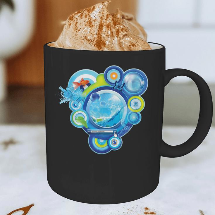 Frutiger Aero Metro Abstract Maximalism 2000s Nostalgia Graphic Print Coffee Mug