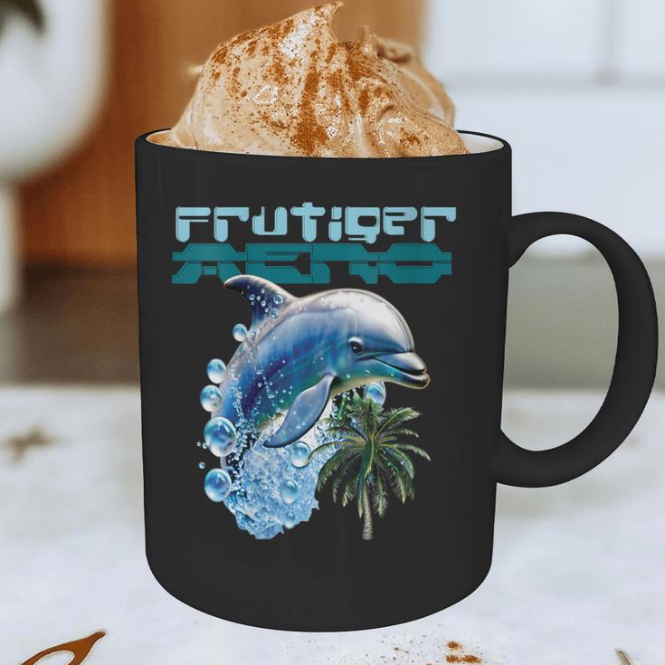 Frutiger Aero Splashy Dolphin Y2k Aesthetic Graphic Graphic Print Coffee Mug