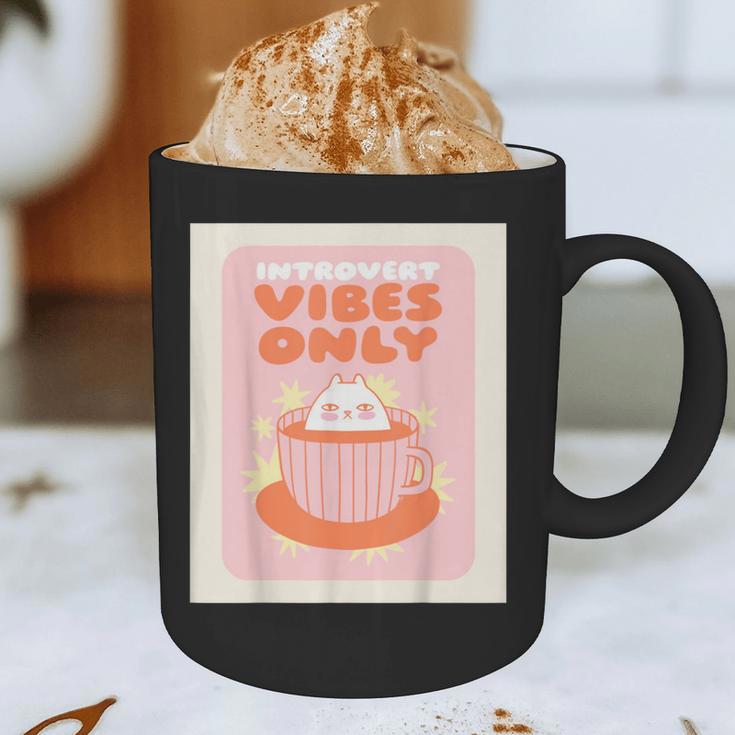 Fun Cool Cute Introvert Cat Character Quote Tea Cup For Men Women Graphic Print Coffee Mug Fun Cool Cute Introvert Cat Character Quote Tea Cup For Men Women Graphic Print Coffee Mug