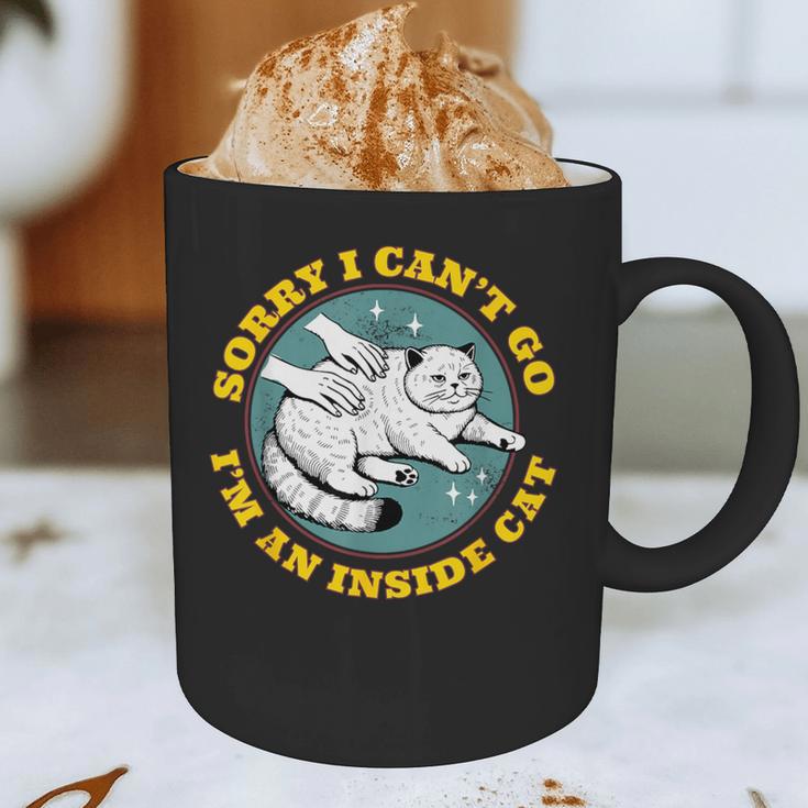Funny Introvert Cat I Can't Go I'm An Inside Cat Homebody Graphic Print Coffee Mug Funny Introvert Cat I Can't Go I'm An Inside Cat Homebody Graphic Print Coffee Mug
