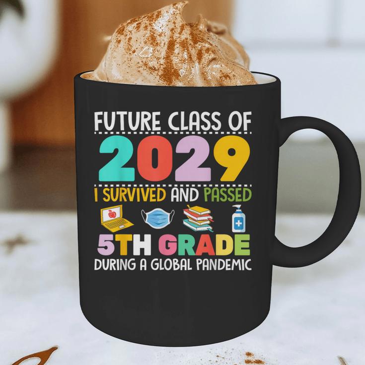 Future Class Of 2029 I Survived Passed 5th Grade Graduation Graphic Print Coffee Mug
