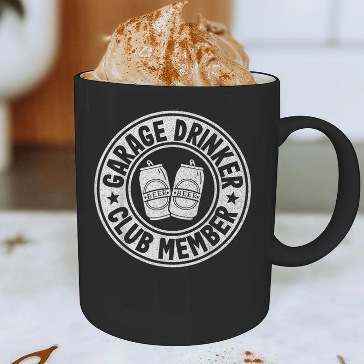 Garage Drinker Club Member Day Drinking Dad Beer Garage Graphic Print Coffee Mug