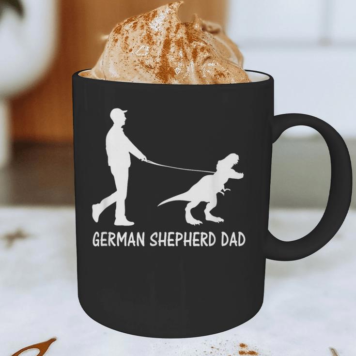 German Shepherd Dad Dinosaur GSD Owners Father's Day Graphic Print Coffee Mug
