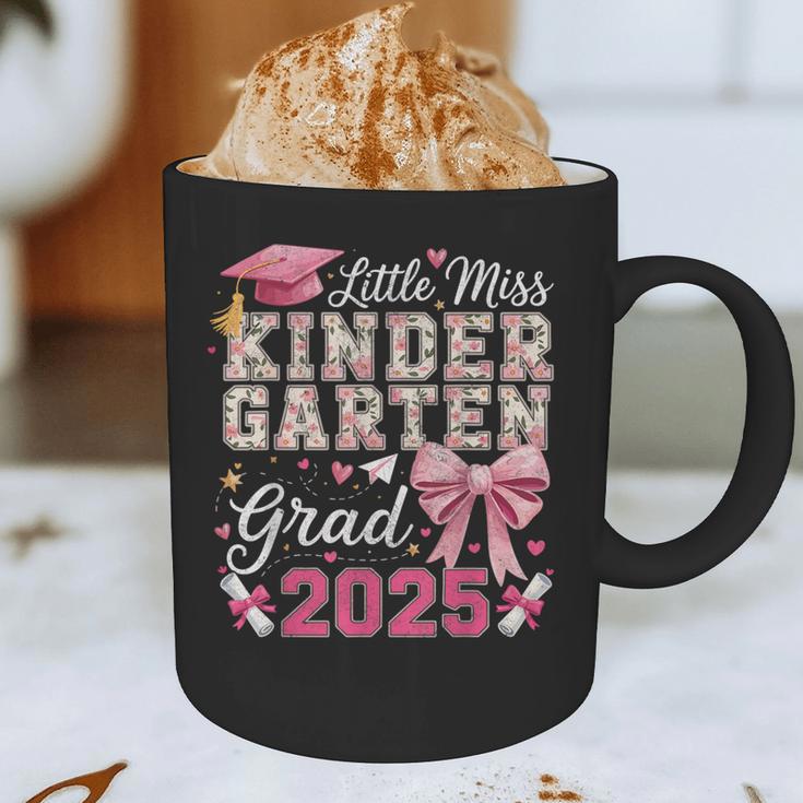 Girls Little Miss Kindergarten Grad 2025 Coquette Graduation Graphic Print Coffee Mug