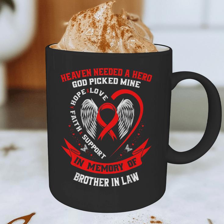 Go Red In Memory Of Brother In Law Heart Disease Awareness Graphic Print Coffee Mug Go Red In Memory Of Brother In Law Heart Disease Awareness Graphic Print Coffee Mug